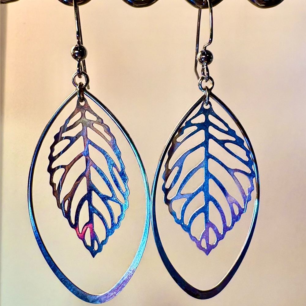 Earrings Pierced Unique Real Silver Filigree Dangle 2.25”Lightweight